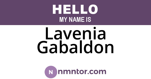 Lavenia Gabaldon