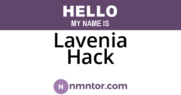 Lavenia Hack