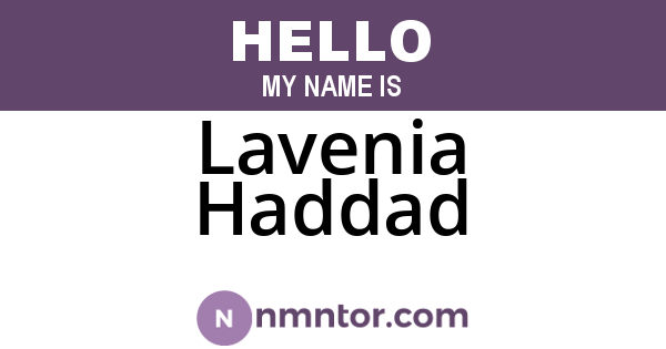 Lavenia Haddad