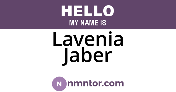 Lavenia Jaber