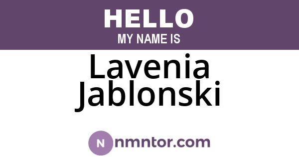 Lavenia Jablonski