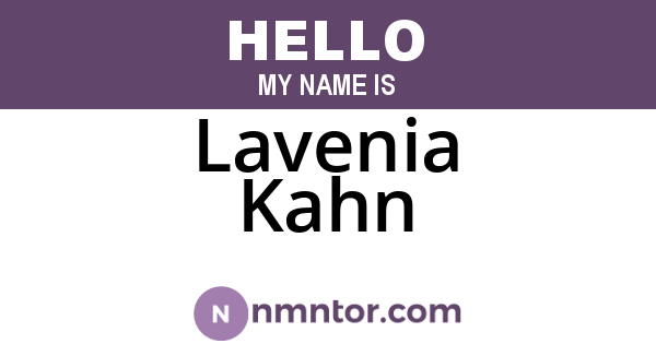 Lavenia Kahn