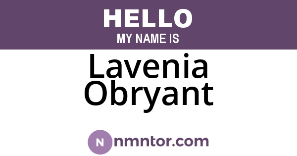Lavenia Obryant