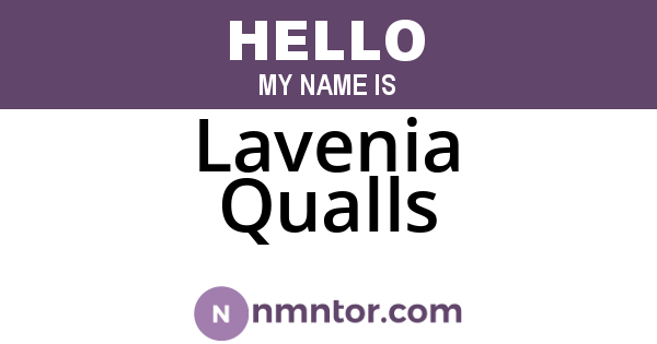 Lavenia Qualls