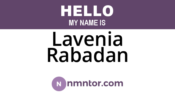 Lavenia Rabadan
