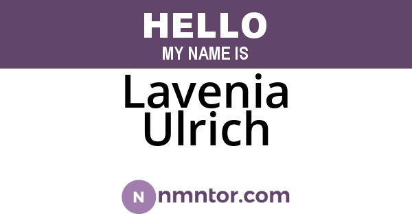 Lavenia Ulrich