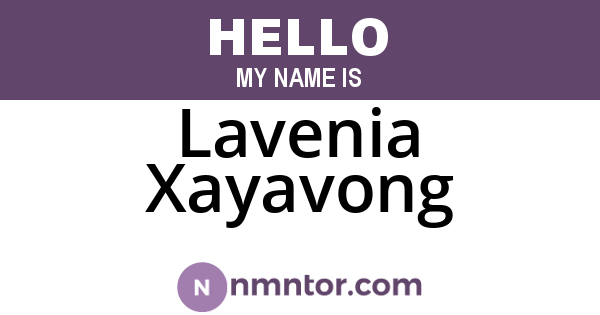 Lavenia Xayavong