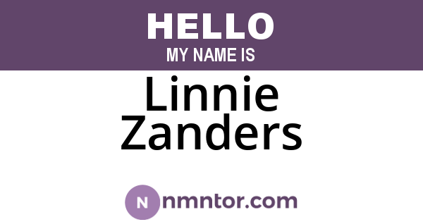 Linnie Zanders