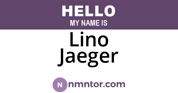 Lino Jaeger