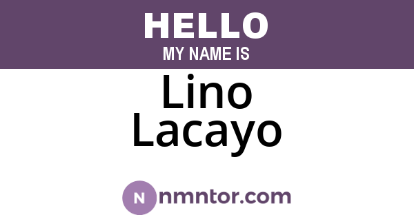 Lino Lacayo