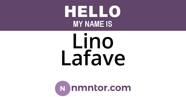 Lino Lafave