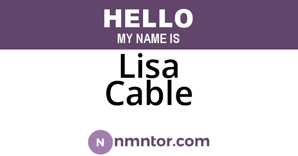 Lisa Cable