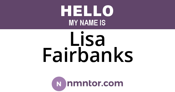 Lisa Fairbanks