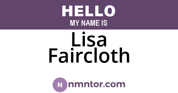 Lisa Faircloth