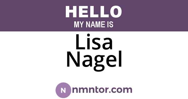 Lisa Nagel