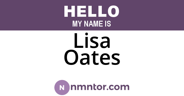 Lisa Oates