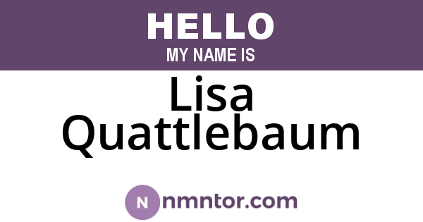 Lisa Quattlebaum