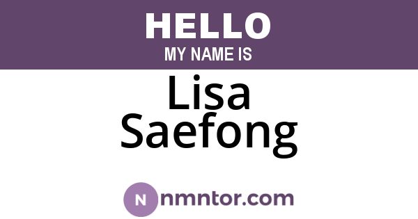 Lisa Saefong