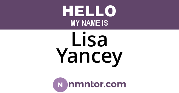 Lisa Yancey