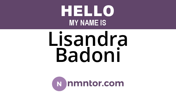Lisandra Badoni