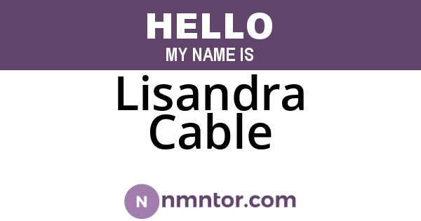 Lisandra Cable
