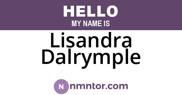 Lisandra Dalrymple