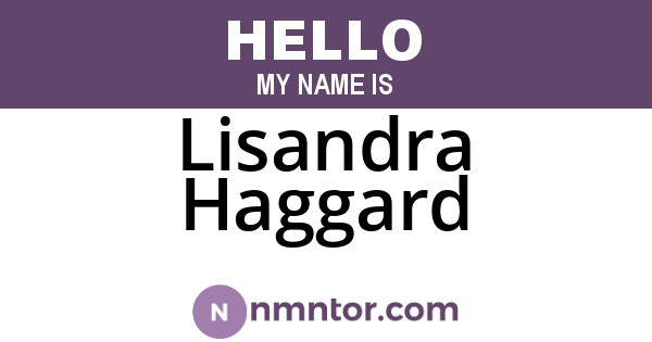 Lisandra Haggard