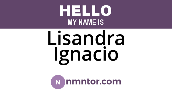 Lisandra Ignacio