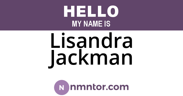 Lisandra Jackman