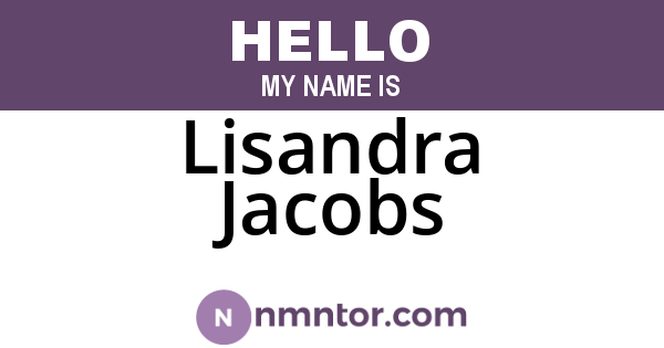 Lisandra Jacobs