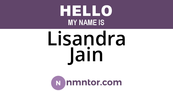 Lisandra Jain