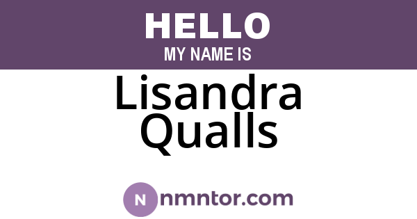 Lisandra Qualls