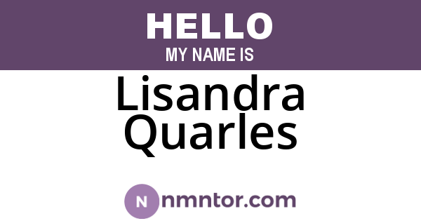 Lisandra Quarles