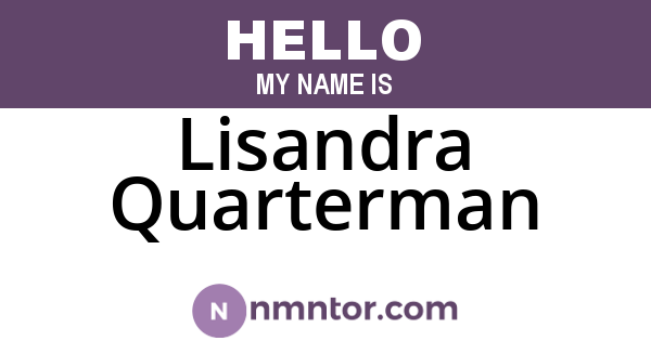 Lisandra Quarterman
