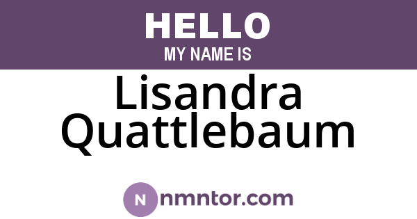 Lisandra Quattlebaum