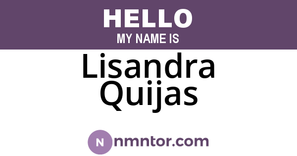 Lisandra Quijas
