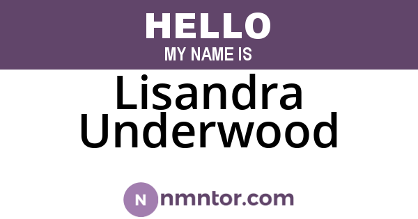 Lisandra Underwood