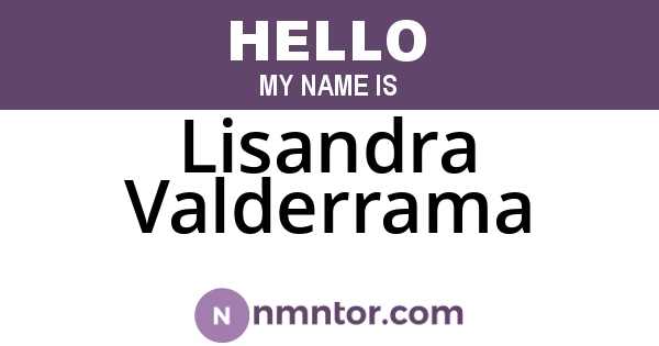Lisandra Valderrama