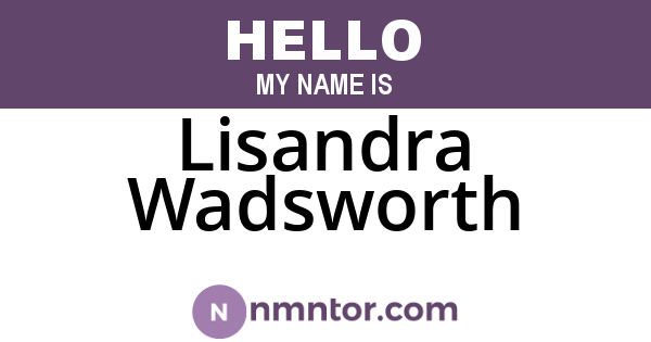 Lisandra Wadsworth