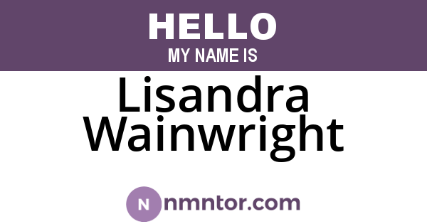 Lisandra Wainwright