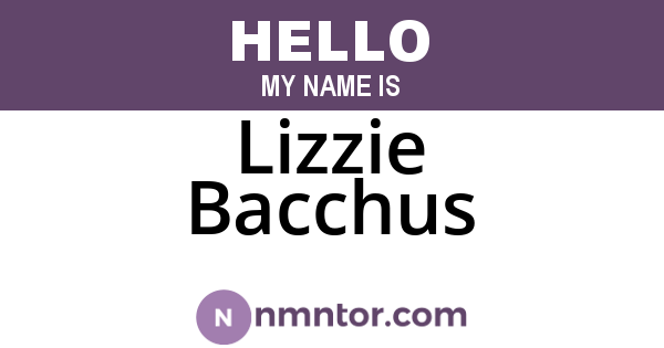 Lizzie Bacchus