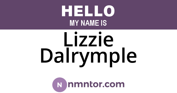Lizzie Dalrymple