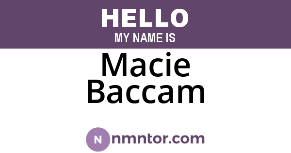 Macie Baccam