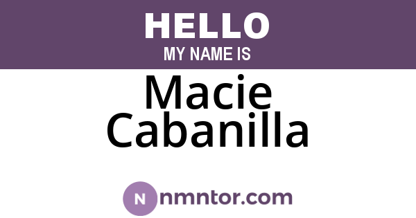 Macie Cabanilla