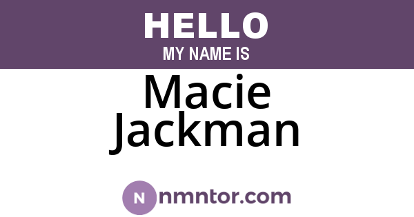 Macie Jackman