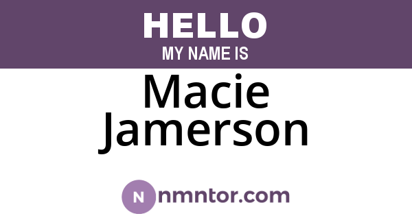 Macie Jamerson