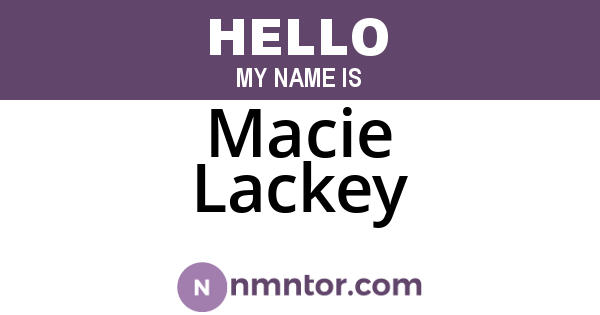 Macie Lackey