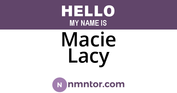 Macie Lacy