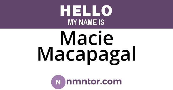 Macie Macapagal