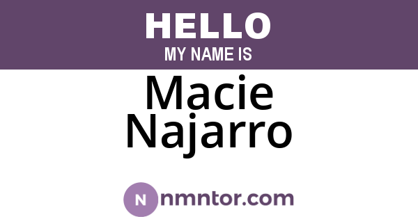 Macie Najarro